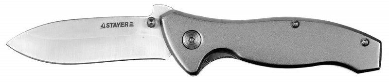 Нож STAYER "PROFI" складной, с металлической рукояткой, средний, 47621-1