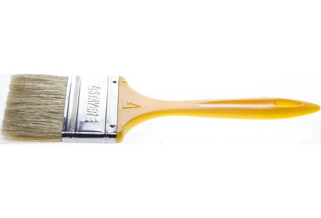 Кисть плоская STAYER "UNIVERSAL-MASTER", светлая натуральная щетина, пластмассовая ручка, 100мм, 0107-100_z01