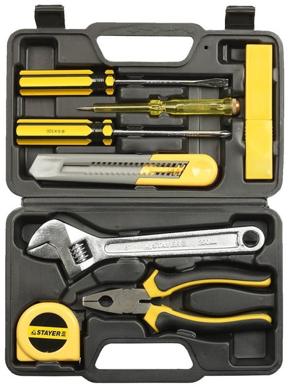 Набор STAYER "STANDARD" универсальный для ремонтных работ, 8 предметов 2205-H8