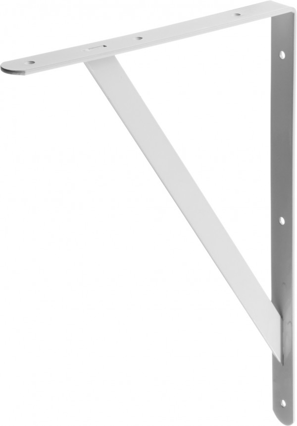 Уголок-кронштейн STAYER "MASTER", усиленный, 400х280х30х4мм, белый 37423-1