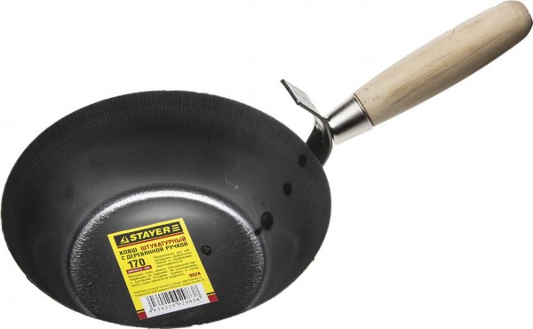 Ковш STAYER штукатурный 170мм, деревянная ручка, 0824