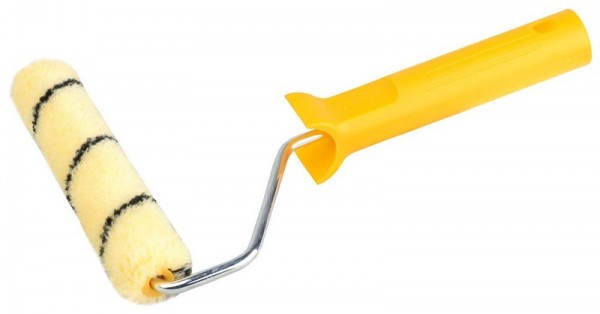 Мини-валик STAYER "MASTER" DUALON ПОЛИАКРИЛ малярный в сборе, ворс 7мм, бюгель 6мм, 15х160мм 03-05812-16