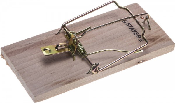 Мышеловка STAYER "STANDARD", деревянное основание, средняя, 40501-M