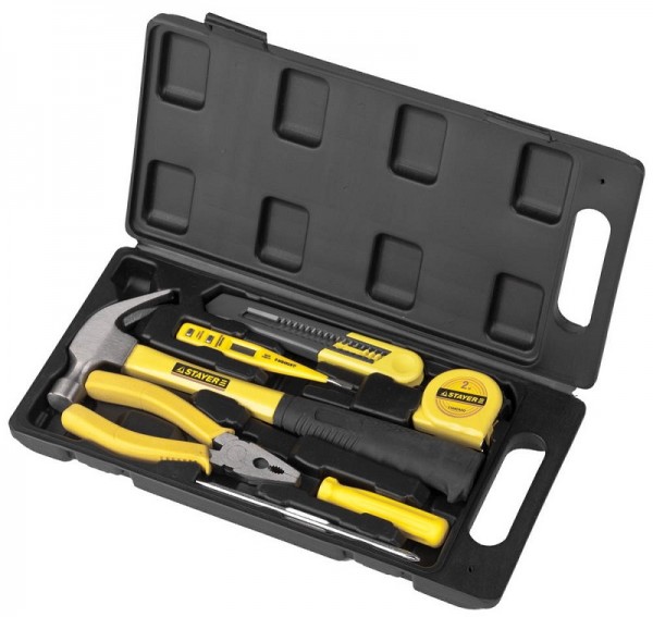 Набор инструментов STAYER "STANDARD" ТЕХНИК для ремонтных работ, 7 предметов 22051-H7