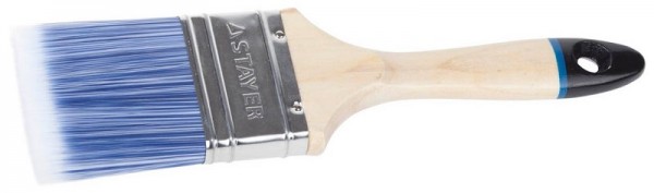 Кисть плоская STAYER "EURO", "AQUA" для воднодисперсионных и акриловых ЛКМ, искусств щетина, деревян ручка, 2,5"/63мм 01062-063