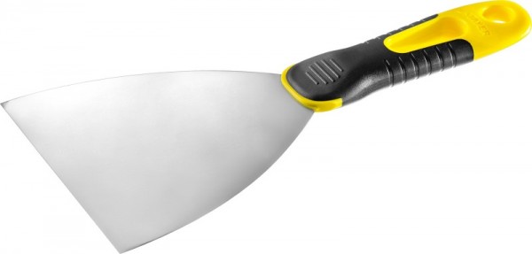 Шпатель STAYER "PROFESSIONAL" нержавеющее профилированное полотно, 2к ручка, 120 мм 10045-12