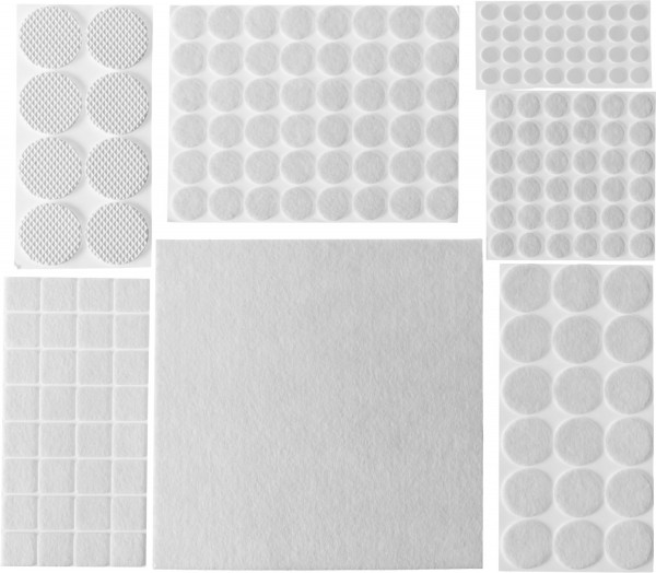 Набор STAYER "COMFORT": Накладки самоклеящиеся на мебельные ножки, 175 шт, белые 40917-H175