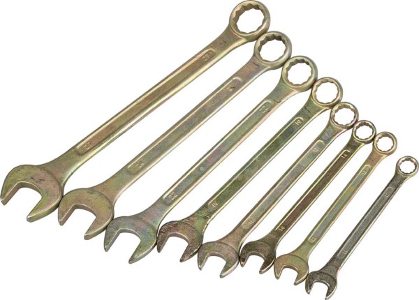 STAYER 8 шт, 12 - 27 мм, набор комбинированных гаечных ключей 27094-H8