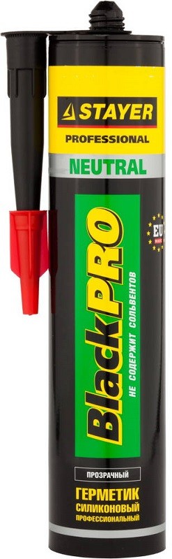 Герметик STAYER "MASTER" нейтральный силиконовый, прозрачный, 260мл, 41217-2_z01