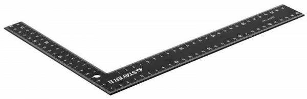 Угольник STAYER столярный стальной цельнометаллический, шкала: шаг 1 мм, крашенная, 300 х 200 мм, 3435-30