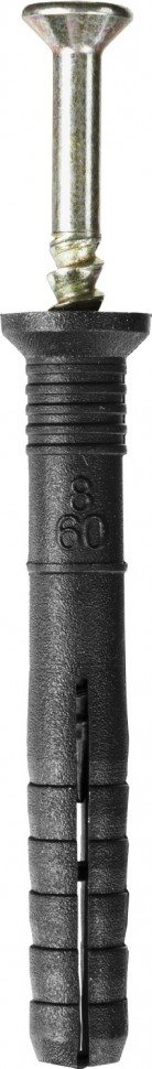 Дюбель-гвоздь STAYER "MASTER" полипропиленовый, потайный бортик, 8 x 60 мм, 1000 шт 30640-08-060
