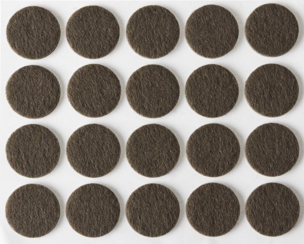Накладки STAYER "COMFORT" на мебельные ножки, самоклеящиеся, фетровые, коричневые, круглые - диаметр 16 мм, 20 шт 40910-16