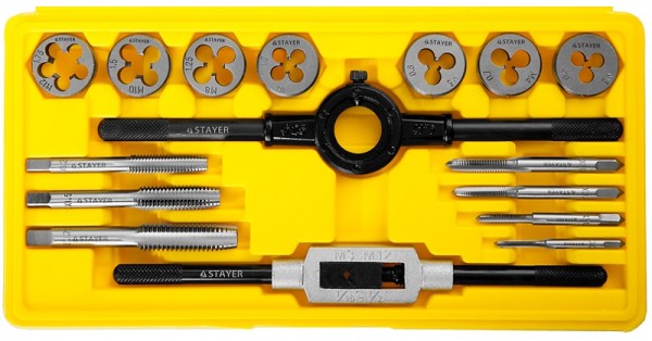 Набор метчиков и плашек, 16 предметов STAYER 28010-H16_z01