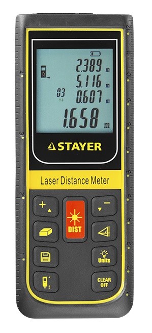 Дальномер STAYER "PROFI" лазерный, "SDL-100", точность 2мм, дальность 100м 34959