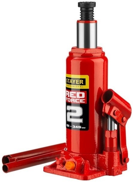 Домкрат гидравлический бутылочный Red Force STAYER 43160-2_z01