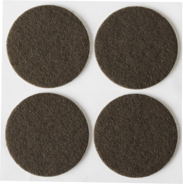 Накладки STAYER "COMFORT" на мебельные ножки, самоклеящиеся, фетровые, коричневые, круглые - диаметр 35 мм, 4 шт 40910-35