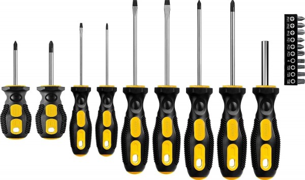 Набор отверток STAYER "MASTER" "MAXFIX" с отверткой-битодержателем и насадками 2513-H19_z01