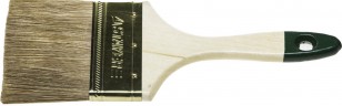 Кисть плоская STAYER "LASUR-STANDARD", смешанная щетина, деревянная ручка, 75мм 01031-75