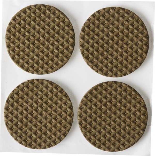 Накладки STAYER "COMFORT" на мебельные ножки, самоклеящиеся, ЭВА, коричневые, круглые - диаметр 35 мм, 4 шт 40914-35