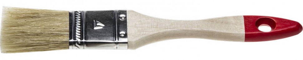 Кисть плоская STAYER "UNIVERSAL-STANDARD", светлая натуральная щетина, деревянная ручка, 25мм 0101-025