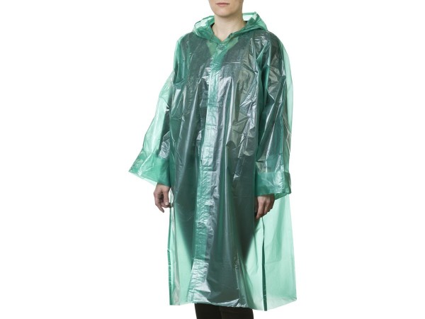 Плащ-дождевик STAYER "MASTER", материал - полиэтилен, универсальный размер, зеленый цвет 11610