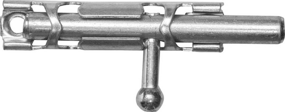 Шпингалет накладной стальной STAYER ЗТ-19305 цвет белый цинк, 65 мм, 37730-65