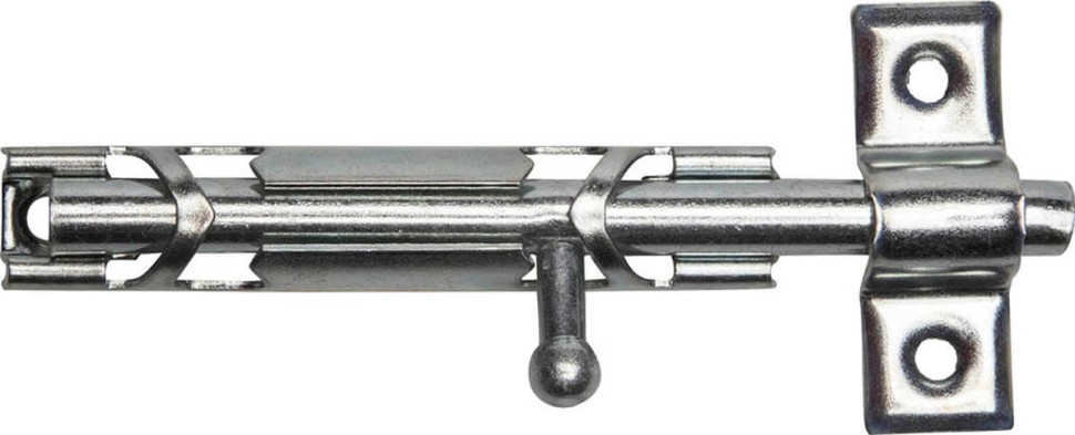 Шпингалет накладной стальной STAYER 3Т-12 цвет белый цинк, 80 мм, 37735-80