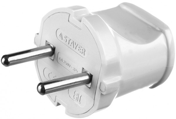 Вилка электрическая "MASTER" STAYER 55160-W