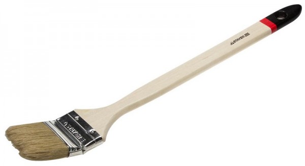 Кисть STAYER "MASTER" "Универсал" радиаторная для всех видов ЛКМ, светлая натуральная щетина, деревянная ручка, 3"/75мм 0112-75_z01