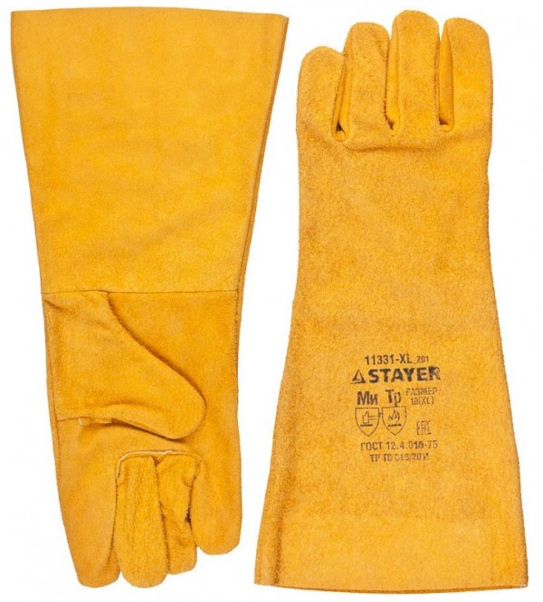 Термостойкие краги STAYER "MASTER" для сварки и тяжелых механических работ 11331-XL_z01