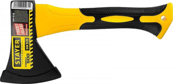Топор STAYER "COMPACT" 600г, 250мм, с фиберглассовой рукояткой 2064-06_z01