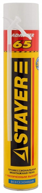 Пена STAYER "PROFESSIONAL" монтажная, адаптерная, всесезонная 41134