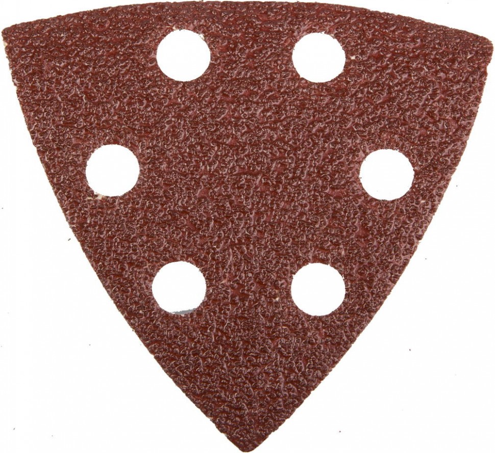Треугольник шлифовальный универсальный STAYER "MASTER" на велкро основе, 6 отверстий, Р40, 93х93х93мм, 5шт, 35460-040