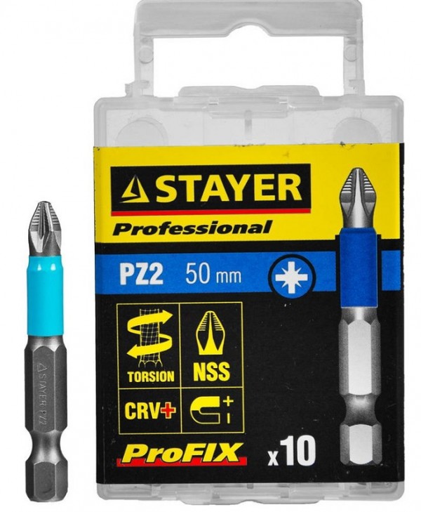 Биты STAYER "PROFESSIONAL" Pozidriv ProFix 26223-2-50-10_z01