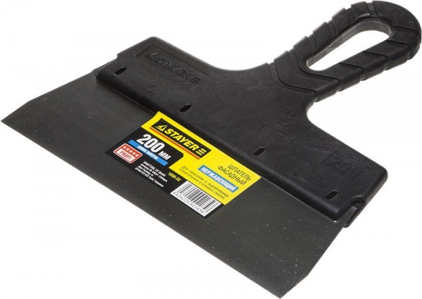 Шпатель STAYER "PROFESSIONAL" фасадный нержавеющий, с пластмассовой ручкой, 200мм 1008-20