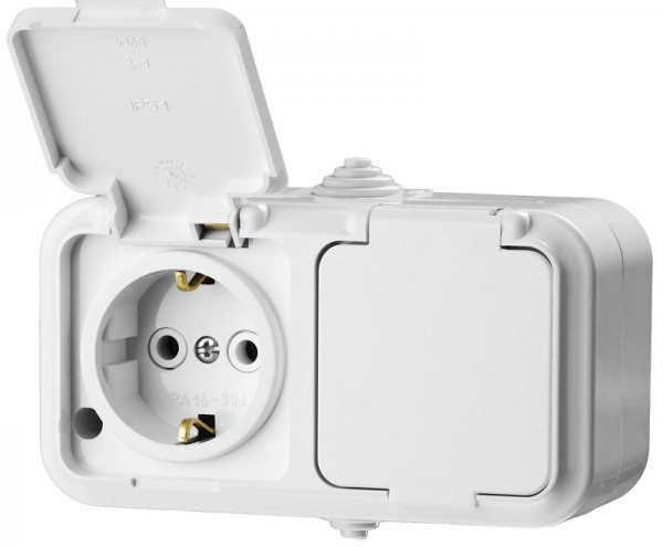 Розетка STAYER "MASTER" "MAXIMA" для открытой установки 54307-W