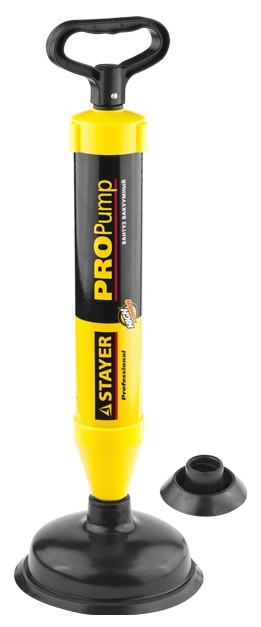 Вантуз STAYER "Professional" вакуумный PROPump, с двумя адаптерами 51925