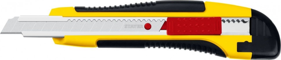 Нож STAYER "HERCULES-9", сегментированное лезвие 9мм, автостоп 0903_z01