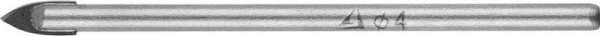Сверло STAYER "MASTER" по керамике и стеклу, с двумя режущими лезвиями, d=4мм, 2986-04