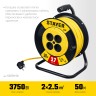 STAYER  S-225 ПВС 2х2.5 50м 3750Вт,  Силовой удлинитель на катушке (55070-50)