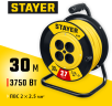STAYER  S-225 ПВС 2х2.5 30м 3750Вт,  Силовой удлинитель на катушке (55070-30)
